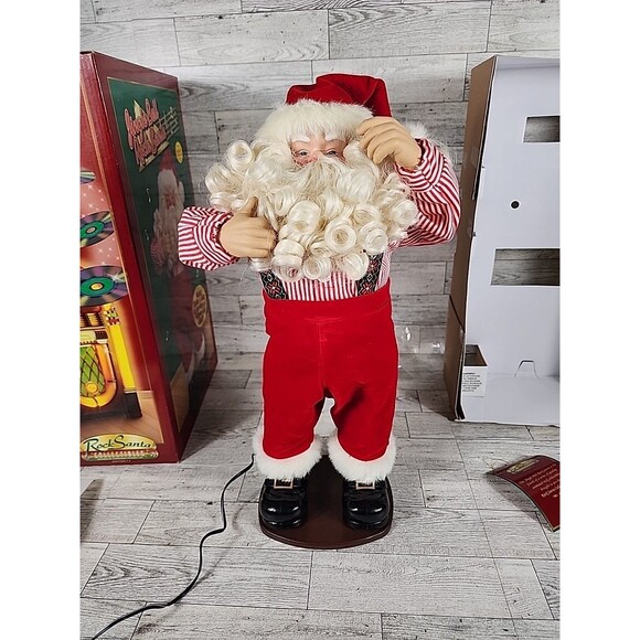 Vintage 1998 Jingle Bell Rock Santa Claus Animated Dancing Musical Tested Works - Picture 9 of 14
